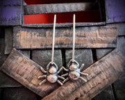 itsy bitsy spider dangle earrings - whimsical spider jewelry