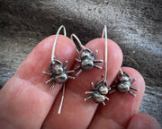 itsy bitsy spider dangle earrings - whimsical spider jewelry