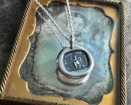 witch wax seal necklace