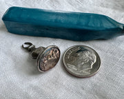 Cupid mining hearts with a pick axe fob seal - antique fob wax seal