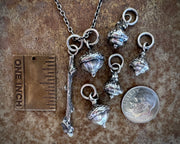 oak and acorn necklace pendants - botanical jewelry