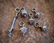 oak and acorn necklace pendants - botanical jewelry