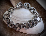 rusty old split lock washer link bracelet ... rustic silver hardware jewelry