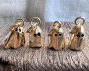 ghost necklace charm - gold vermeil ghost jewelry