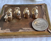 ghost necklace charm - gold vermeil ghost jewelry