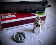 impressionable Isabella ghost pendant - ghost wax seal jewelry