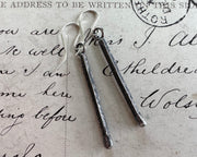 matchstick dangle earrings - sterling silver