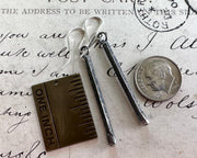 matchstick dangle earrings - sterling silver