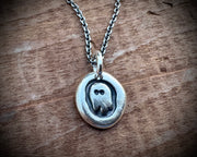 ghost wax seal pendant - ghost wax seal jewelry