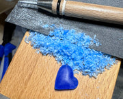 wax carved heart pendant