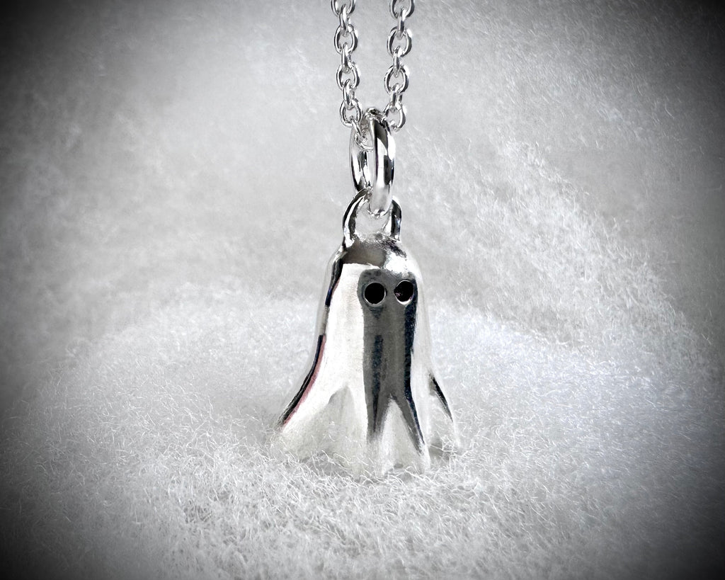 Felicia the firstborn ghost pendant - spooky jewelry