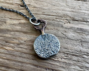 rustic necklace back side