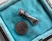 Victorian hand necklace pendant - figural right hand jewelry
