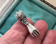 Victorian hand necklace pendant - figural right hand jewelry