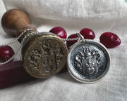 heart wax seal necklace