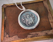 heart wax seal pendant