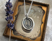 skeleton key wax seal necklace