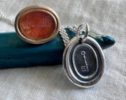 skeleton key wax seal jewelry