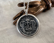 tall ship wax seal pendant