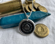 aspen leaf wax seal necklace