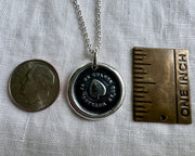 aspen leaf wax seal necklace - promise of love - wax seal jewelry
