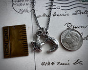 celestial star and moon pendant