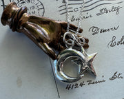 moon and star necklace pendant - celestial jewelry