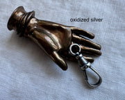 oxidized silver dog clip