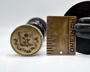 thorny rose antique wax seal - AD ROSAM - antique desk wax seal