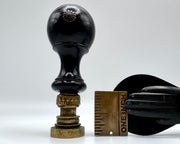 thorny rose antique wax seal - AD ROSAM - antique desk wax seal