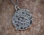 Lady Justice woman warrior wax seal necklace pendant - wax seal jewelry