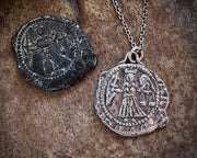 Lady Justice woman warrior wax seal necklace pendant - wax seal jewelry