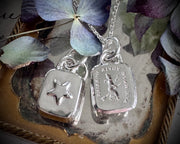 witch intaglio wax seal necklace charm - all have their hobbies - 14k gold wax seal jewelry