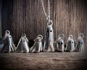 Tall Tallulah the ghost pendant - Halloween ghost jewelry