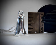 Tall Tallulah the ghost pendant - Halloween ghost jewelry