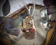 witch intaglio wax seal necklace charm - all have their hobbies - 14k gold wax seal jewelry