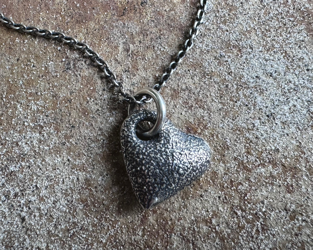 personalized sand heart necklace