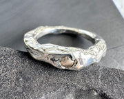 rustic organic cinderella ring - artisan hand crafted jewelry