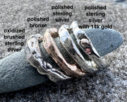 rustic organic cinderella ring - artisan hand crafted jewelry