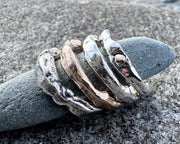 rustic organic cinderella ring - artisan hand crafted jewelry