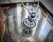 eye wax seal intaglio necklace pendant - all seeing eye - protection and guidance