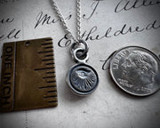 eye wax seal intaglio necklace pendant - all seeing eye - protection and guidance