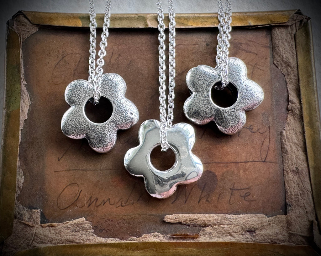 flower necklace pendant - botanical jewelry