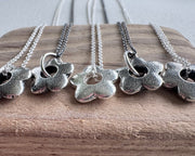 flower necklace pendant - botanical jewelry