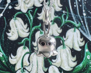 Lily of the valley ghost necklace charm - ghost jewelry