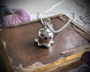 Lily of the valley ghost necklace charm - ghost jewelry