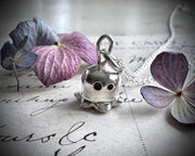 Lily of the valley ghost necklace charm - ghost jewelry