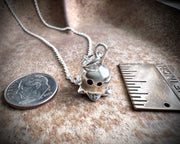 Lily of the valley ghost necklace charm - ghost jewelry