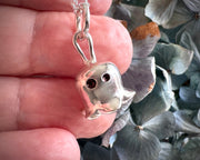 Lily of the valley ghost necklace charm - ghost jewelry