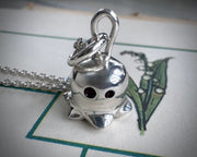 Lily of the valley ghost necklace charm - ghost jewelry